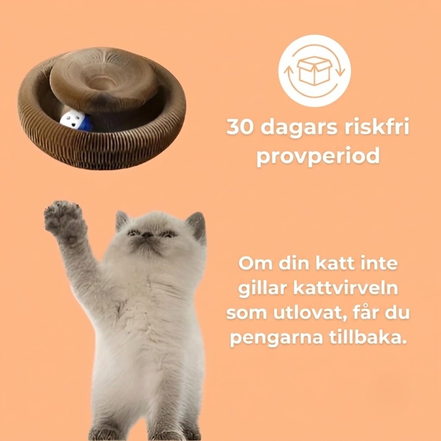 KattVirvel - Interaktiv klöstallrik som håller din katt sysselsatt i timmar