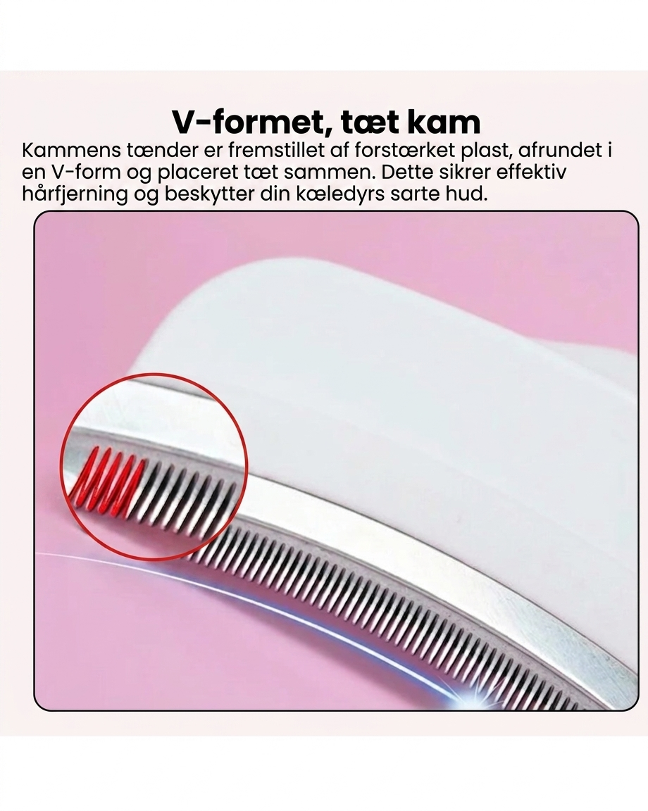 FurComb V-formad pälskam för hundar & katter, bild 5
