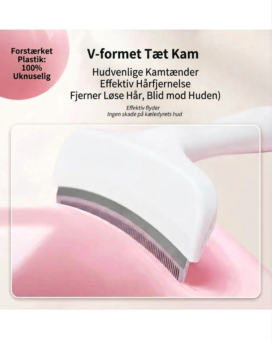 FurComb V-formad pälskam för hundar & katter, bild 4