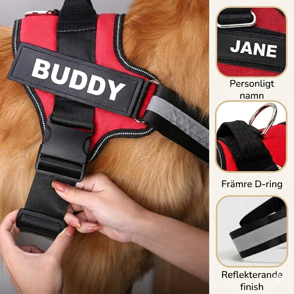 SafeTag Personaliserad Antidrag Hundsele, bild 3