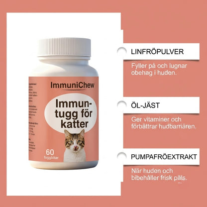 ImmuniChew – Glansig päls och lugn hud för katter