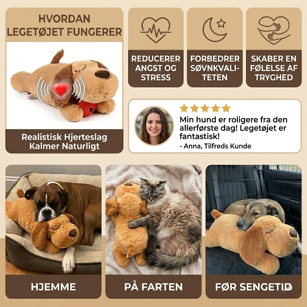 HeartPup Hundkramleksak med Hjärtslag mot Separationsångest, bild 2