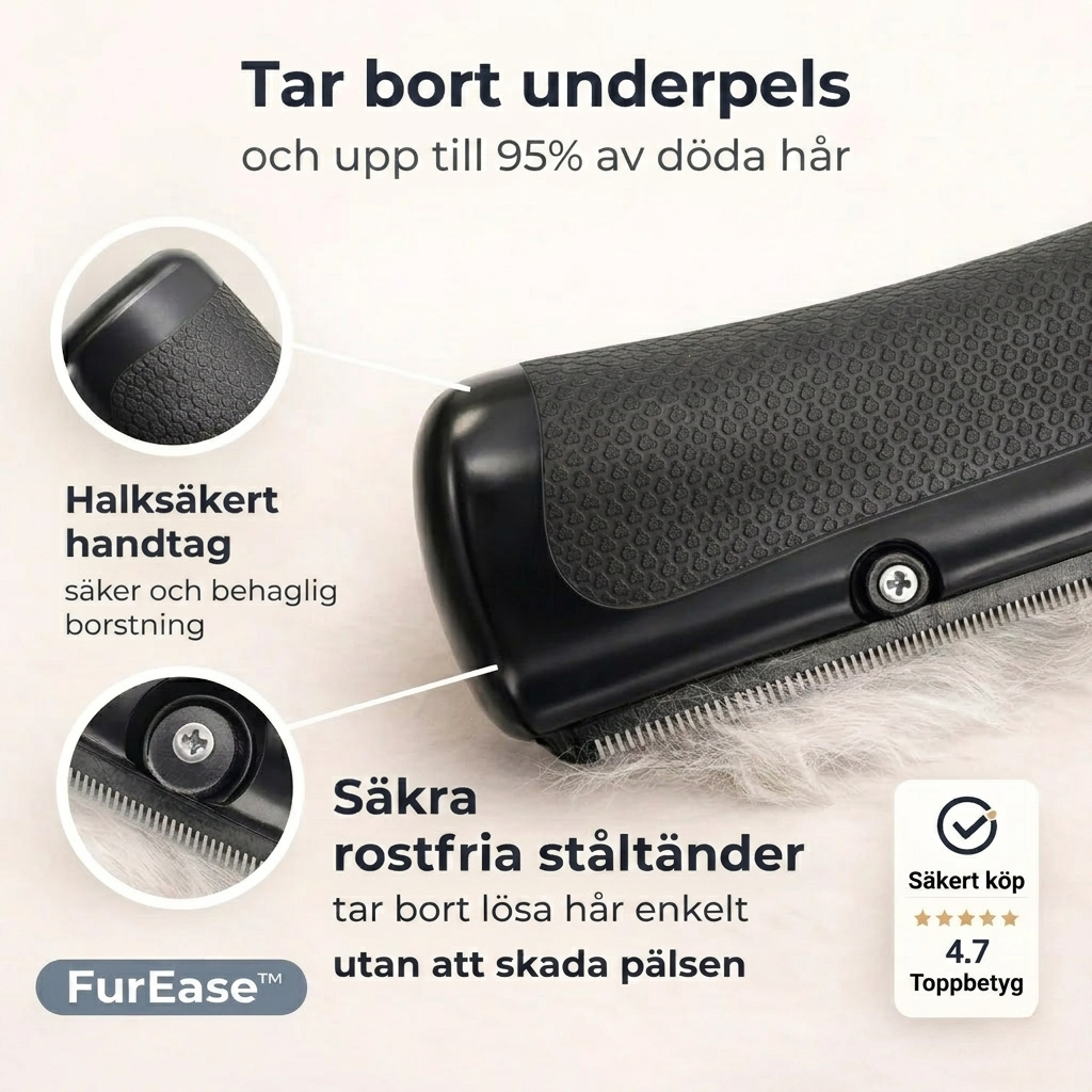 FurEase™ Avfiltrings- & Skötselborste för hästar, bild 5