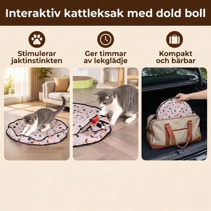 PeekBall interaktiv kattleksak med dold boll