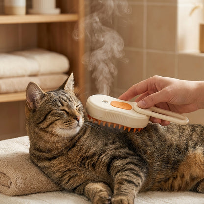 Katt som borstas lugnt med SteamBrush 2.0