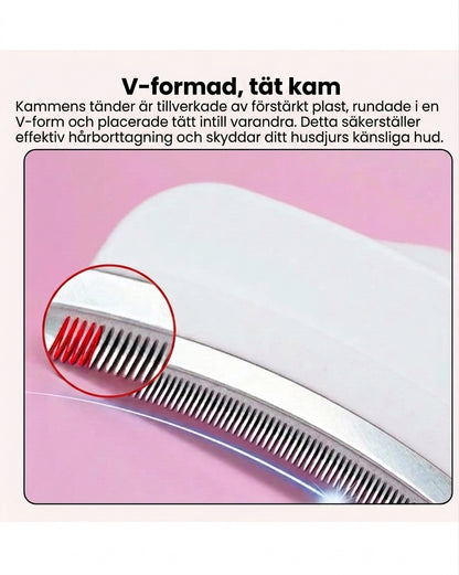 FurComb V-formad pälskam för hundar & katter, bild 5