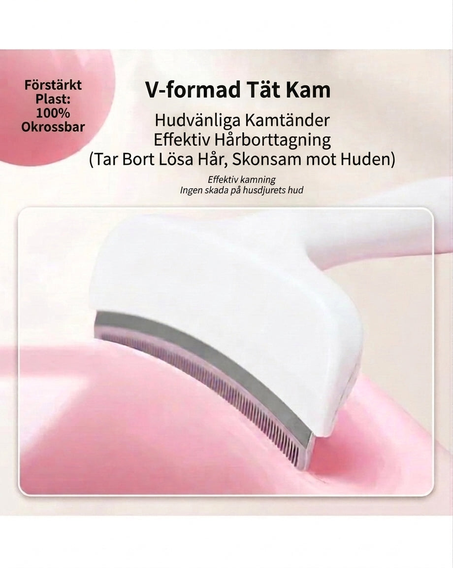 FurComb V-formad pälskam för hundar & katter, bild 4