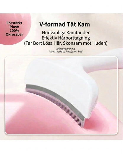 FurComb V-formad pälskam för hundar & katter, bild 4