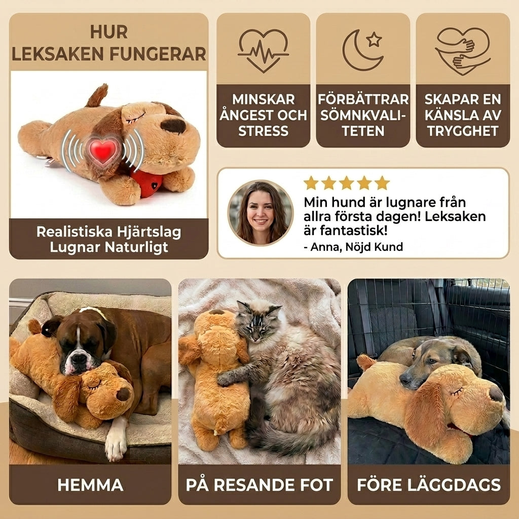 HeartPup Hundkramleksak med Hjärtslag mot Separationsångest, bild 2